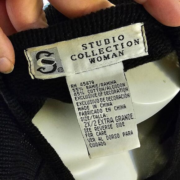 Studio Collection Woman 2X XXL Christmas Holiday sweater cardigan vintage Y2K - Picture 5 of 6